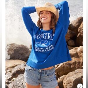 Francesca's Collections Vibrant Blue Knit Top